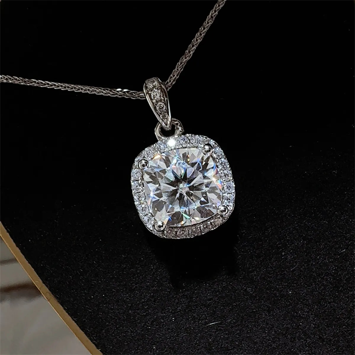 5 Carat Moissanite 925 Sterling Silver Dainty Necklace - Alwesbo Fashion