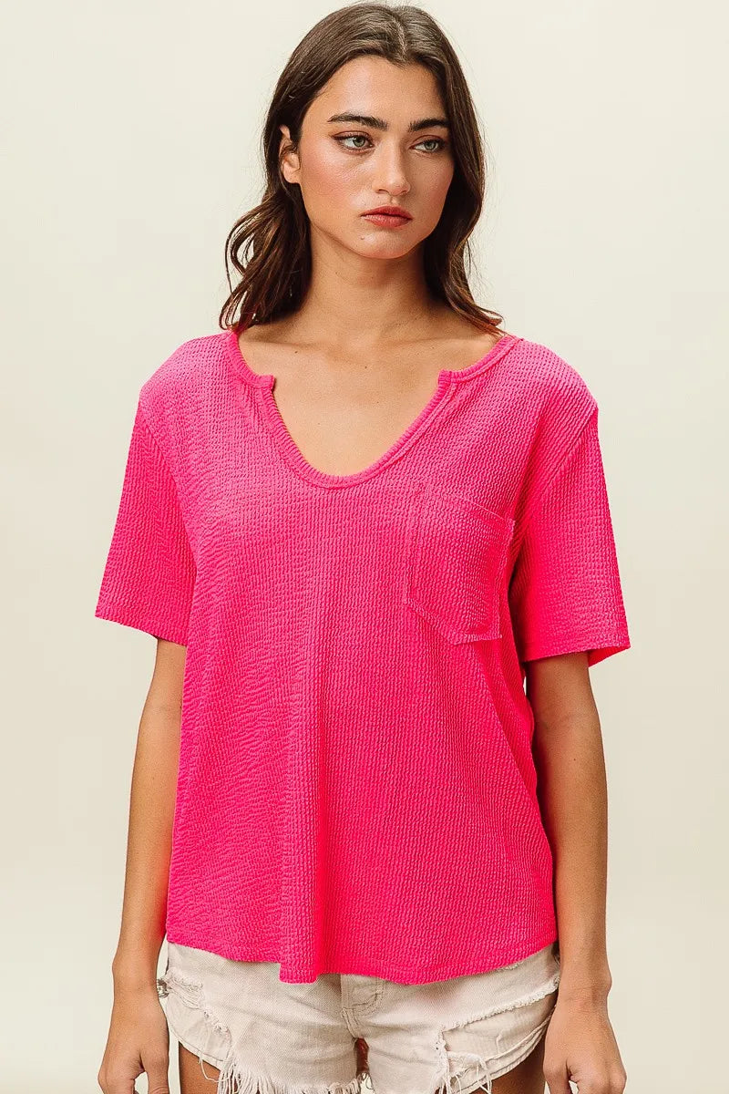 Bow Print Woven Top with Ruffled Sleeves and V Neck - Alwesbo Fashion