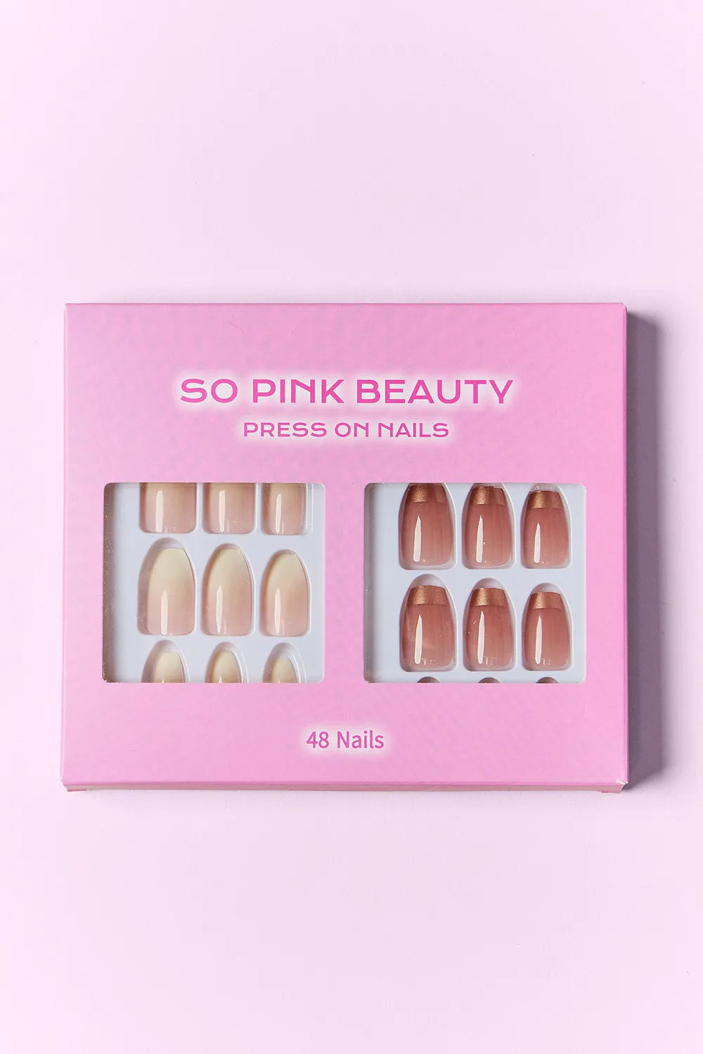 SO PINK BEAUTY Press On Nails 2 Packs - Alwesbo Fashion