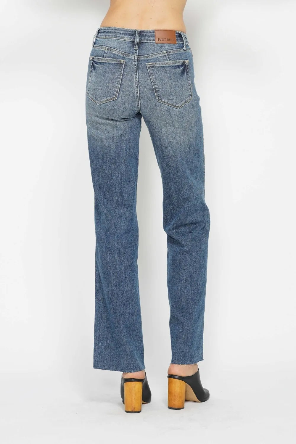 Judy Blue Full Size Tummy Control Straight Jeans - Alwesbo Fashion