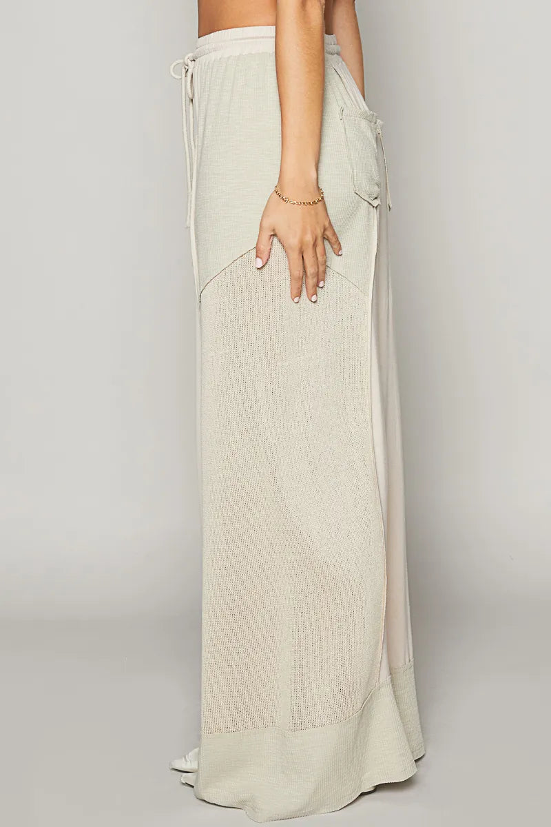 POL Drawstring Wide Leg Pants - Alwesbo Fashion