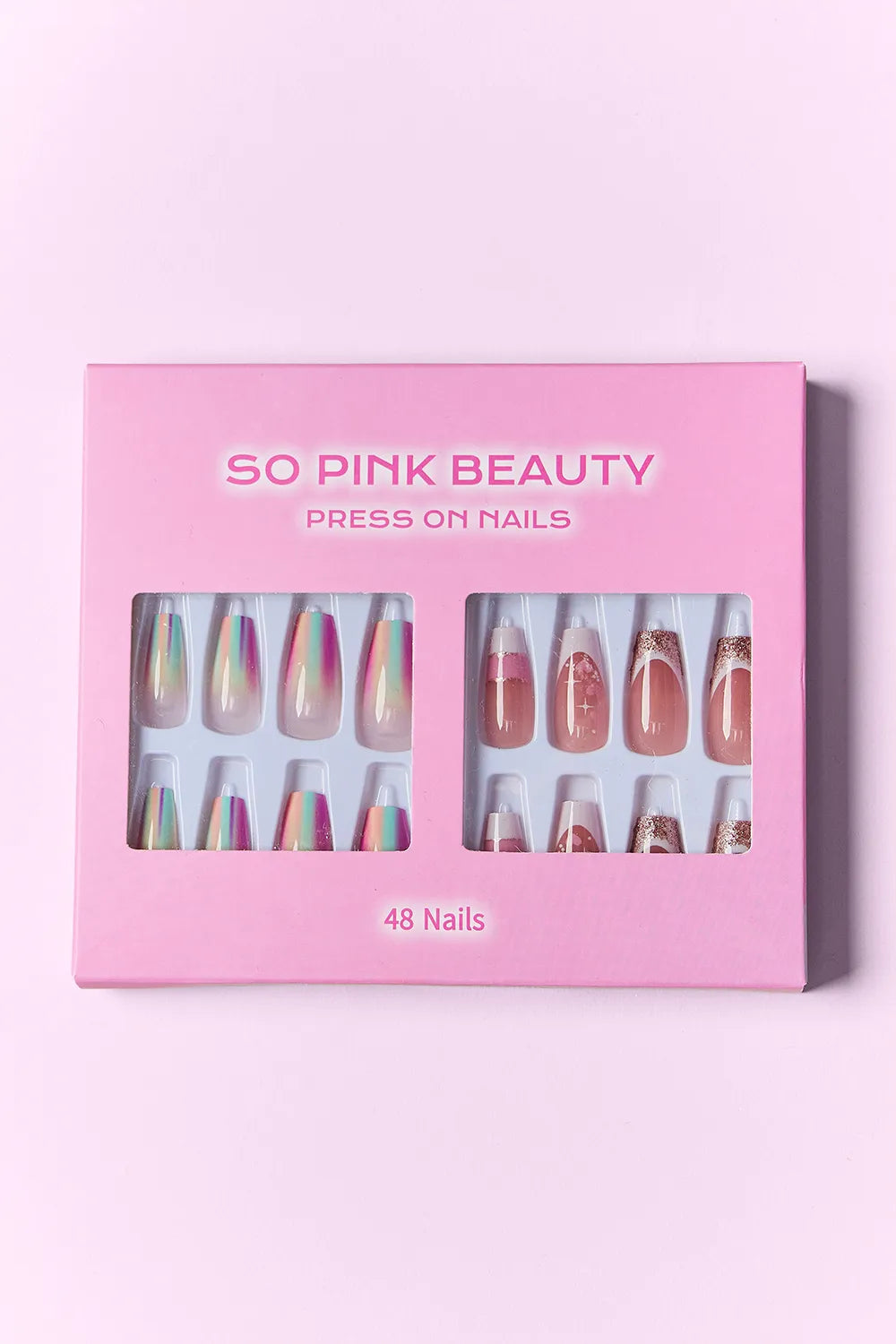 SO PINK BEAUTY Press On Nails 2 Packs - Alwesbo Fashion