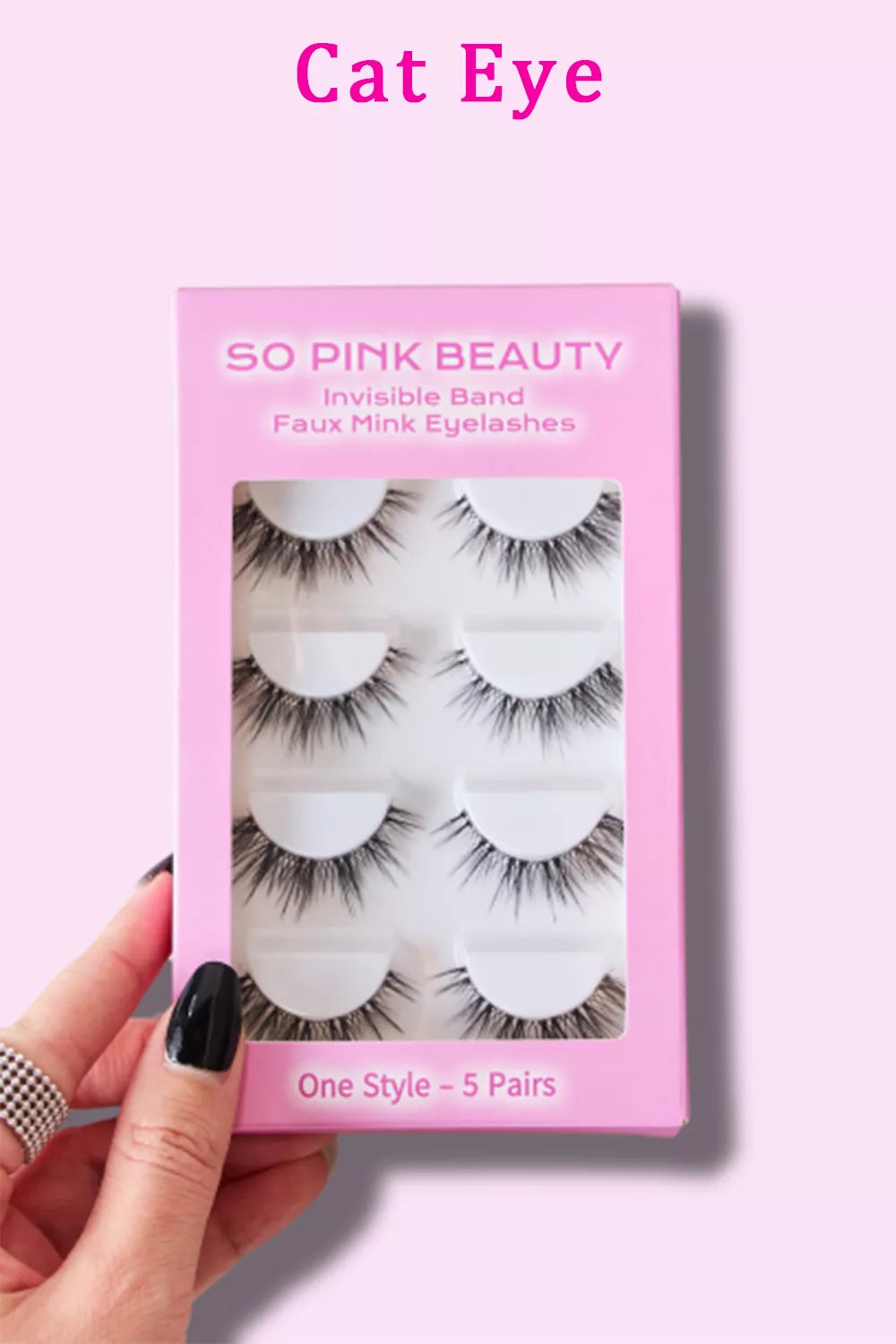 SO PINK BEAUTY Faux Mink Eyelashes 5 Pairs - Alwesbo Fashion