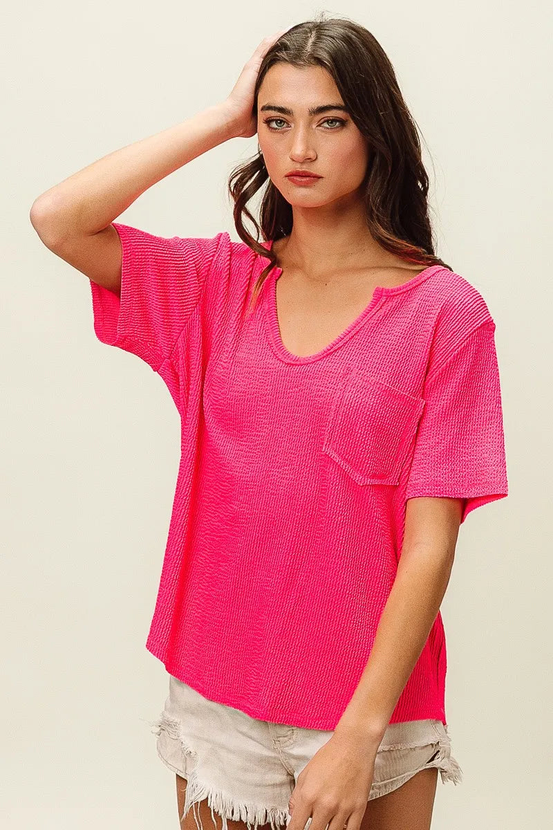 Bow Print Woven Top with Ruffled Sleeves and V Neck - Alwesbo Fashion