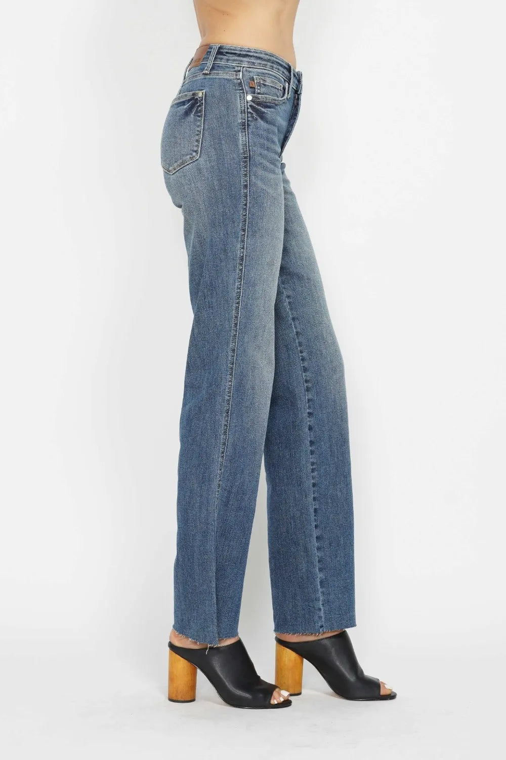 Judy Blue Full Size Tummy Control Straight Jeans - Alwesbo Fashion