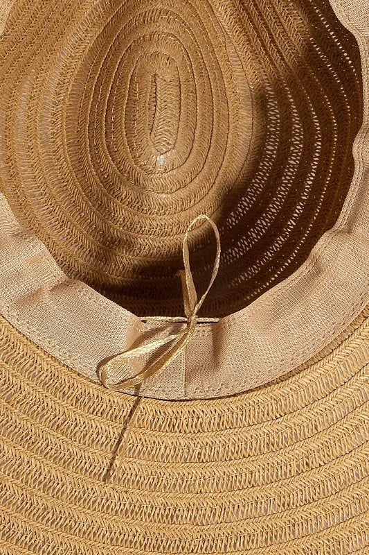 Fame Shell Beaded Wide Brim Straw Hat - Alwesbo Fashion