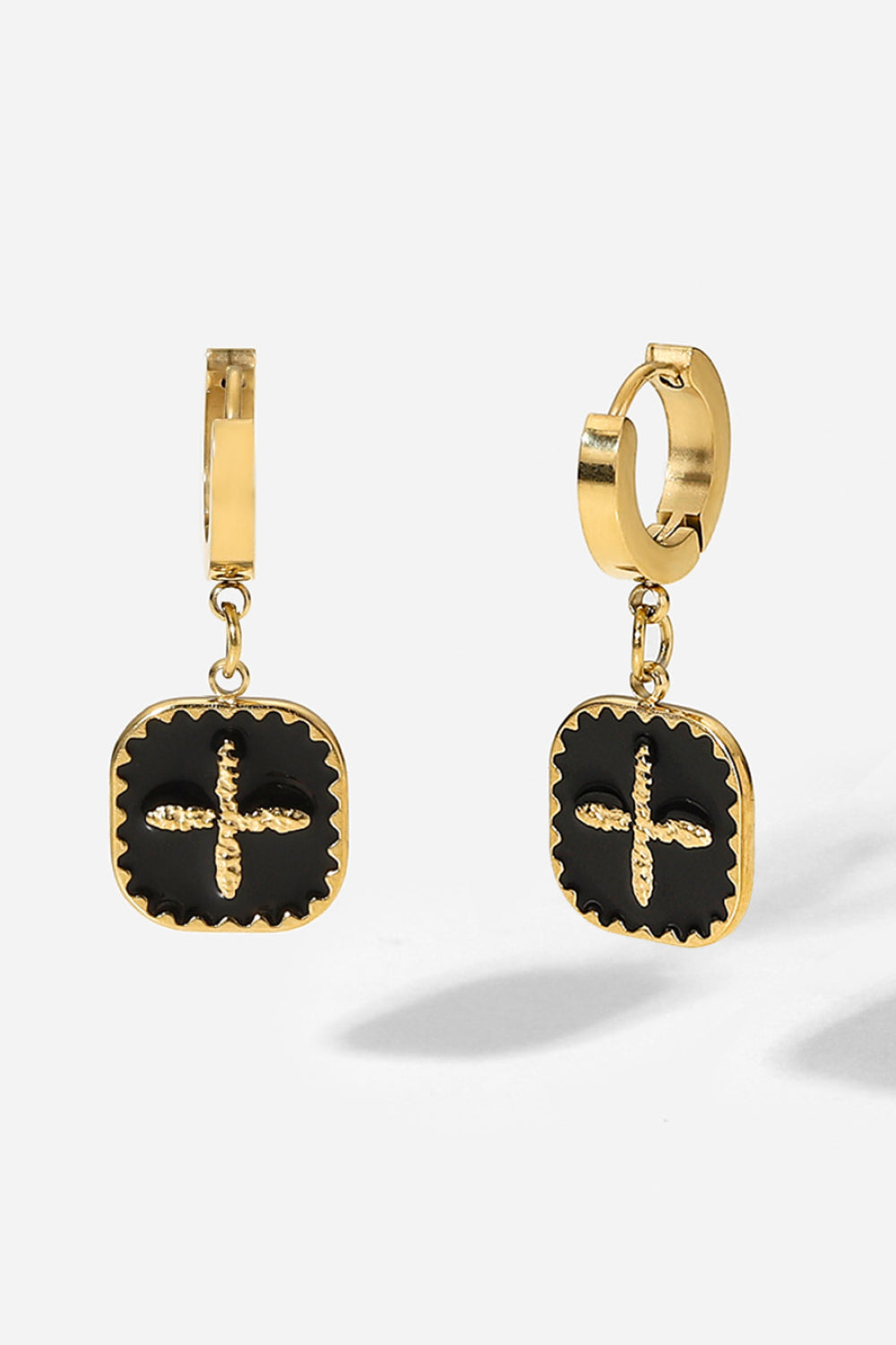 Plus Sign Square Shape Drop Earrings - Alwesbo Fashion