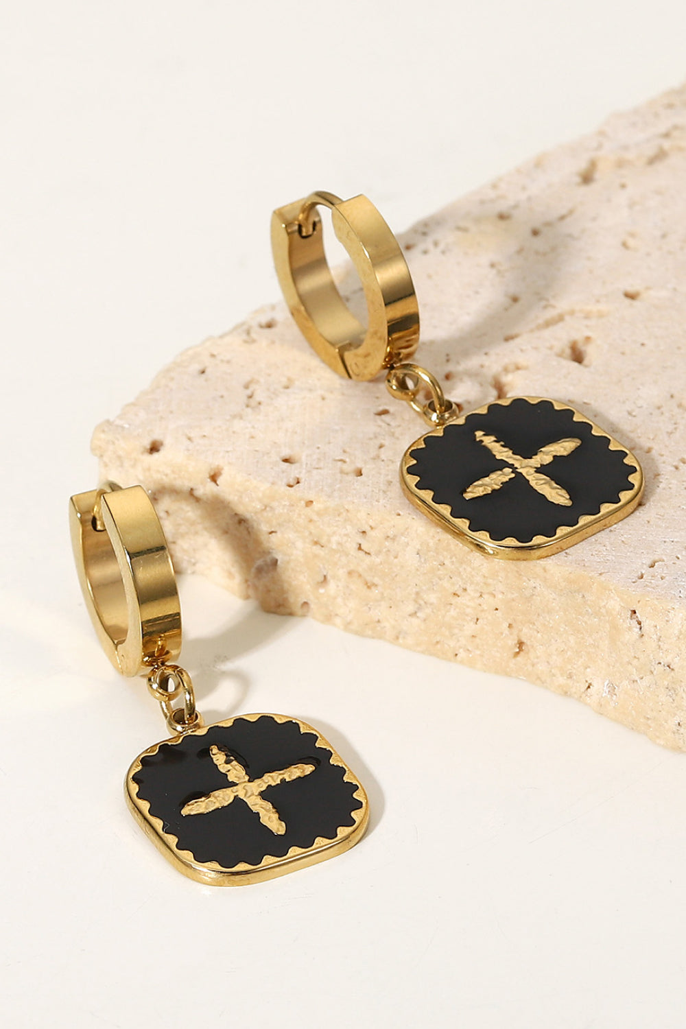 Plus Sign Square Shape Drop Earrings - Alwesbo Fashion