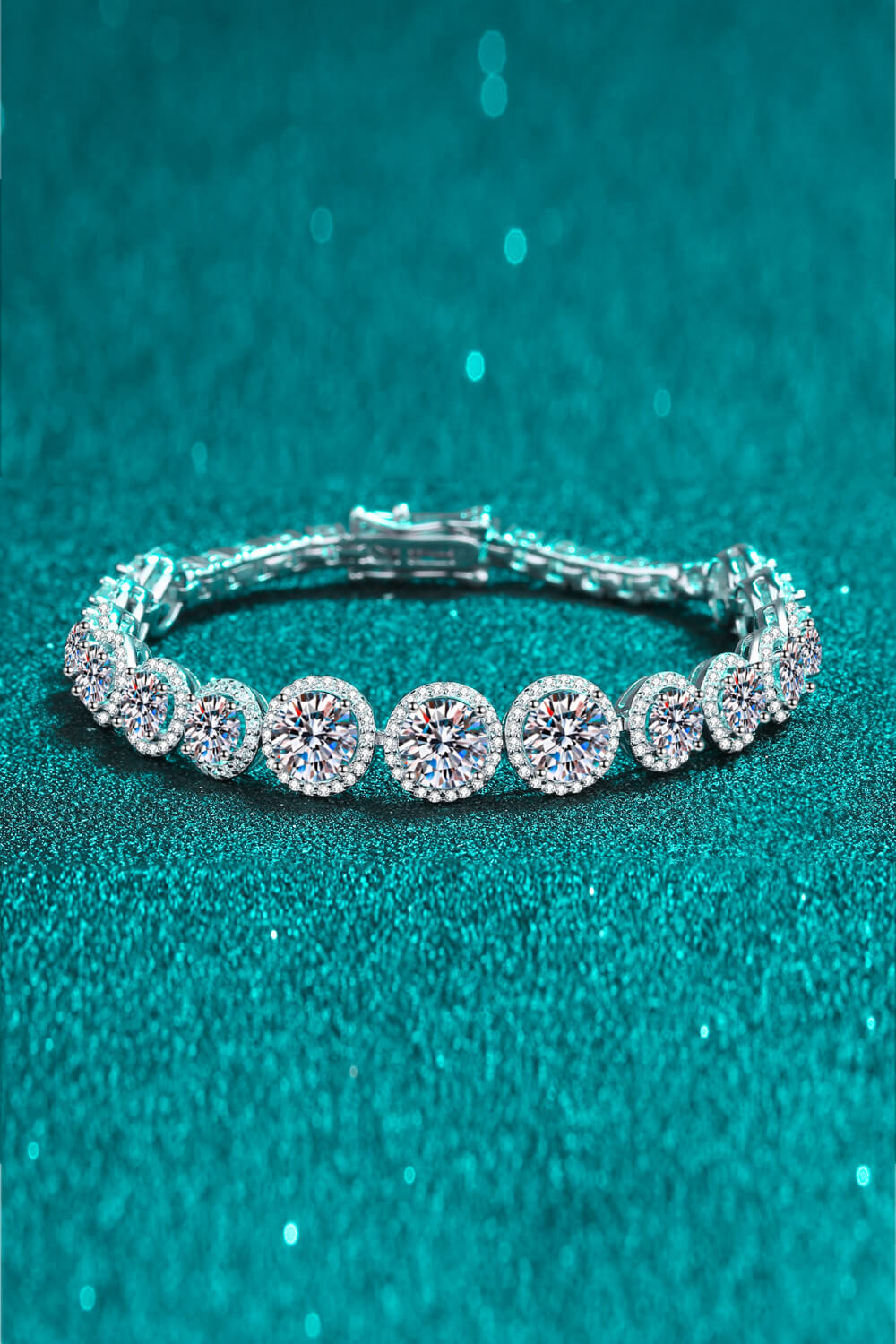 10.4 Carat Moissanite 925 Sterling Silver High-End Bracelet - Alwesbo Fashion