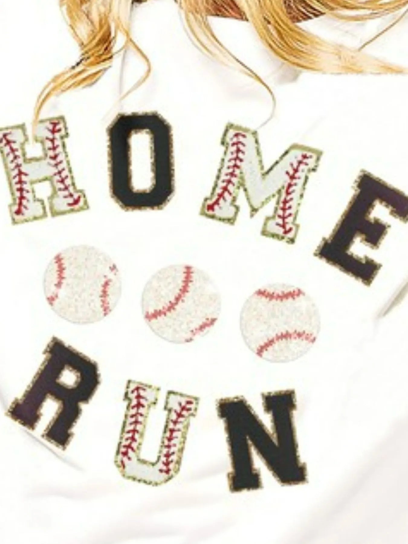 Washed Short Sleeve Top with Baseball Homerun Letter Print - Alwesbo Fashion