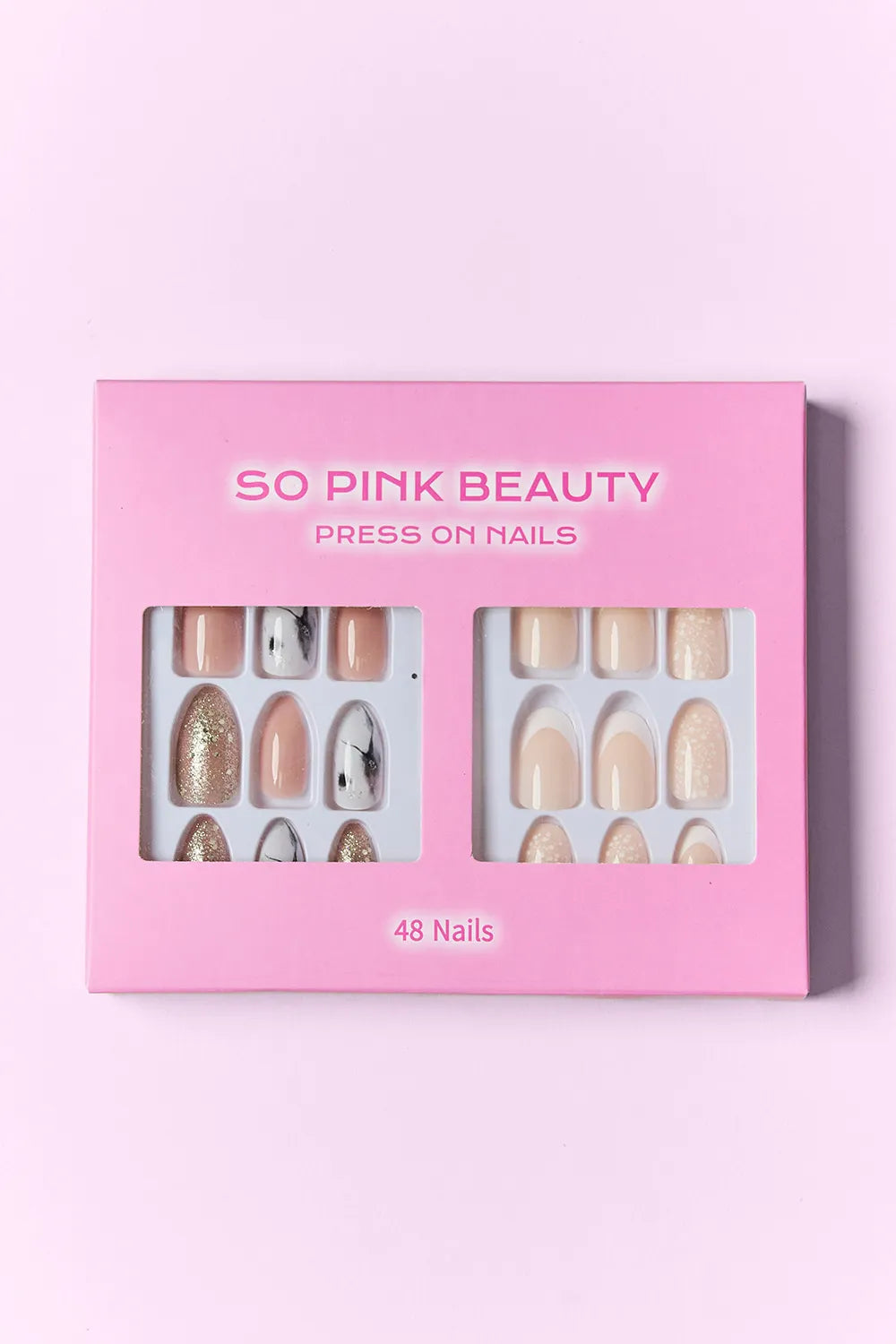 SO PINK BEAUTY Press On Nails 2 Packs - Alwesbo Fashion