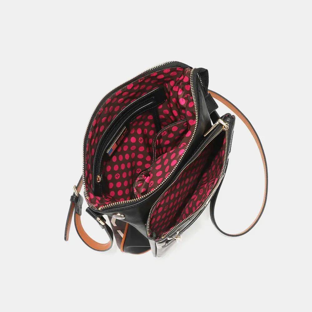 Nicole Lee USA Geometric Pattern Crossbody Bag - Alwesbo Fashion