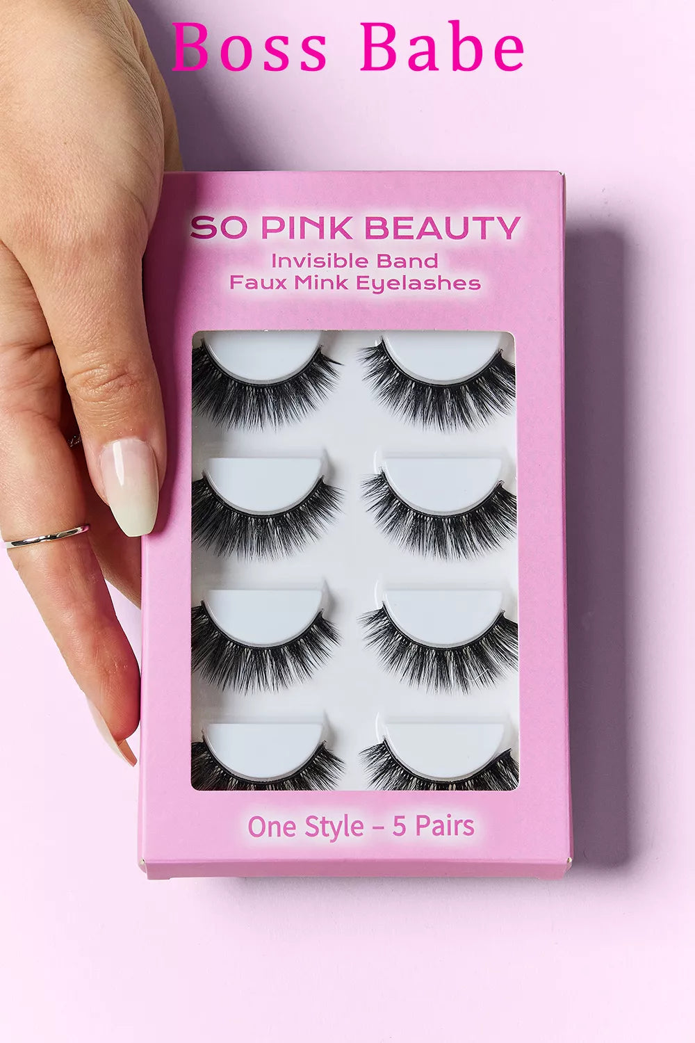 SO PINK BEAUTY Faux Mink Eyelashes 5 Pairs - Alwesbo Fashion