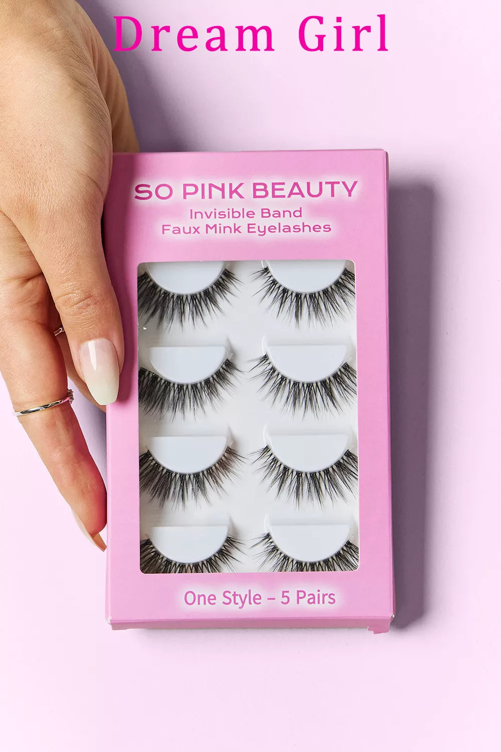 SO PINK BEAUTY Faux Mink Eyelashes 5 Pairs - Alwesbo Fashion