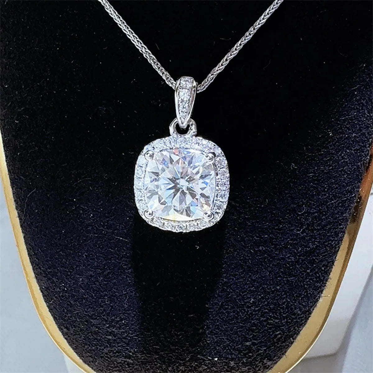 5 Carat Moissanite 925 Sterling Silver Dainty Necklace - Alwesbo Fashion