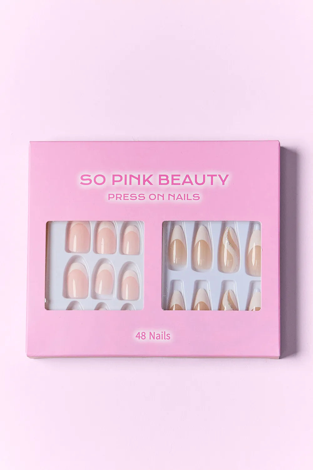 SO PINK BEAUTY Press On Nails 2 Packs - Alwesbo Fashion