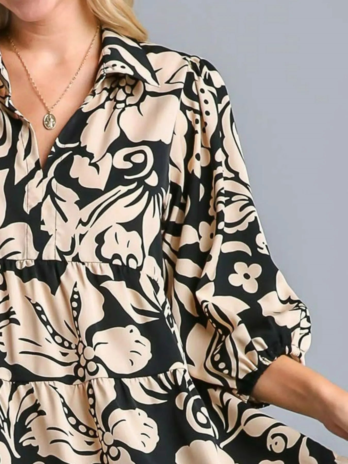 Floral Print Tiered Midi Dress for Women - Alwesbo Fashion