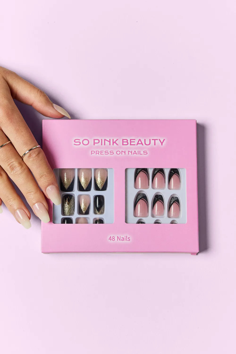 SO PINK BEAUTY Press On Nails 2 Packs - Alwesbo Fashion