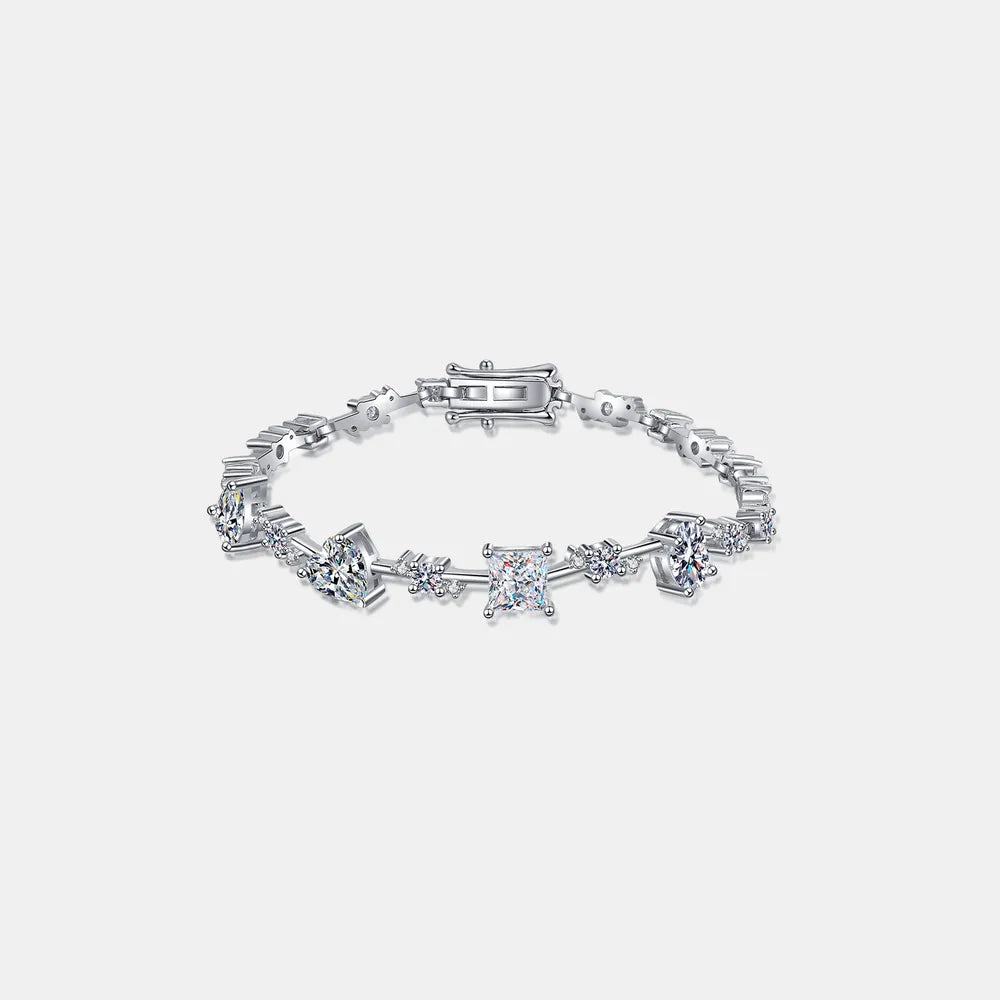 6.2 Carat Moissanite 925 Sterling Silver Elegant Bracelet - Alwesbo Fashion