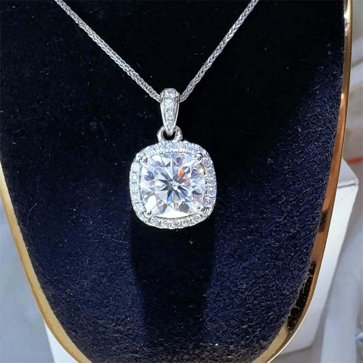 5 Carat Moissanite 925 Sterling Silver Dainty Necklace - Alwesbo Fashion