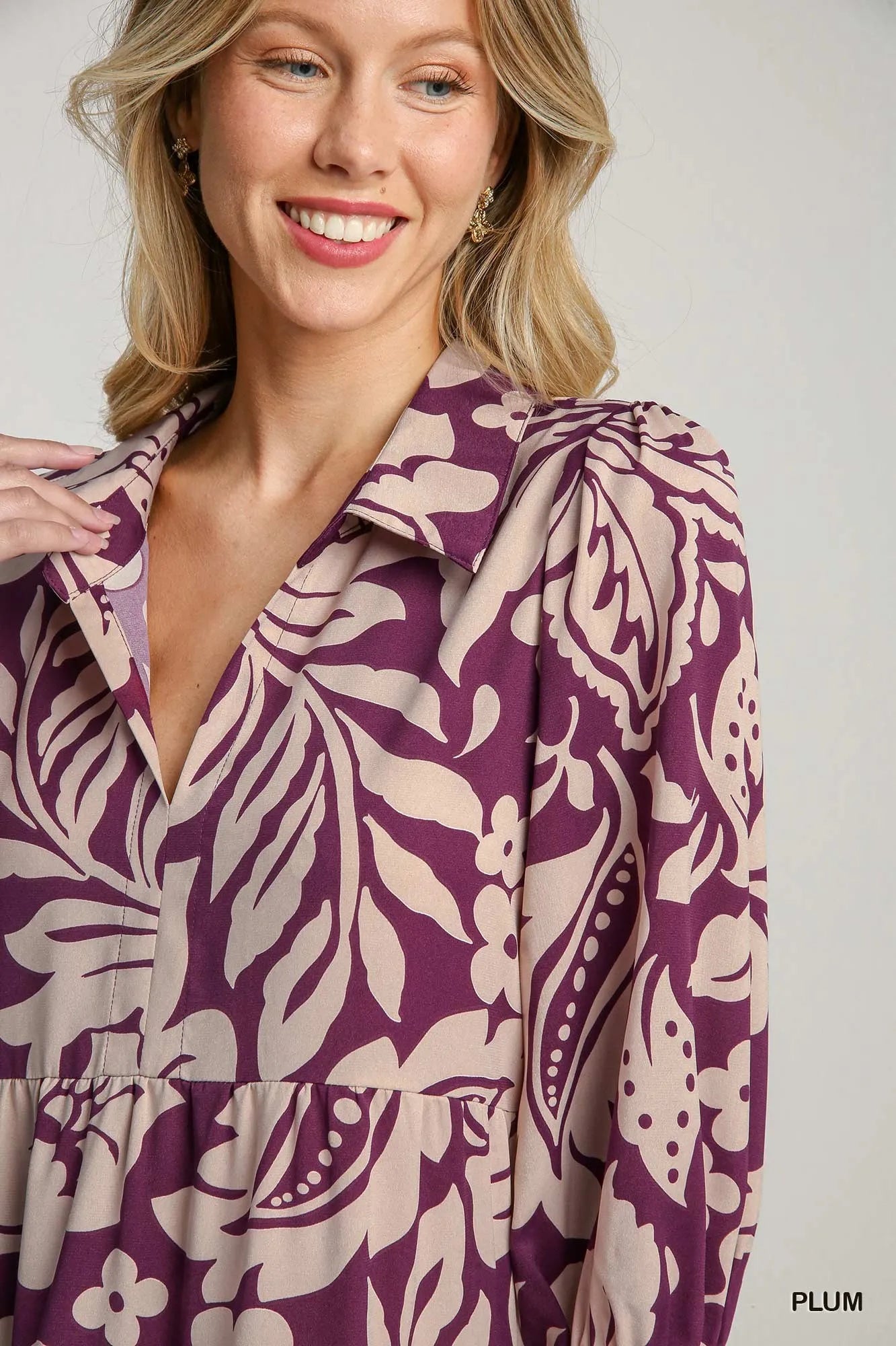 Tiered Midi Dress with Floral Print - Alwesbo Fashion