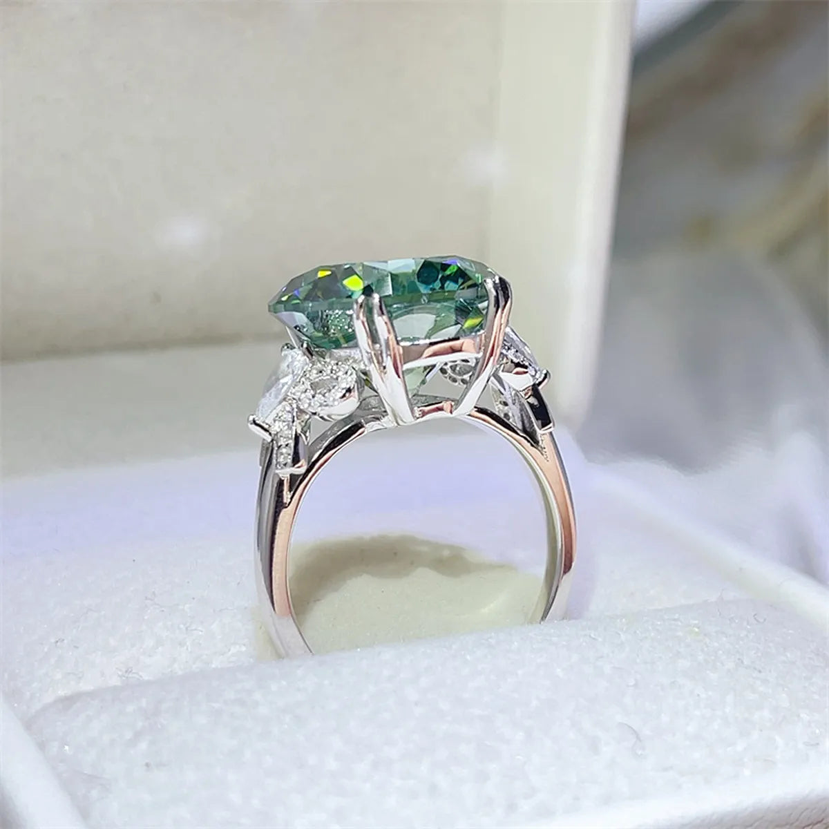 10 Carat Moissanite 925 Sterling Silver Luxury Ring - Alwesbo Fashion