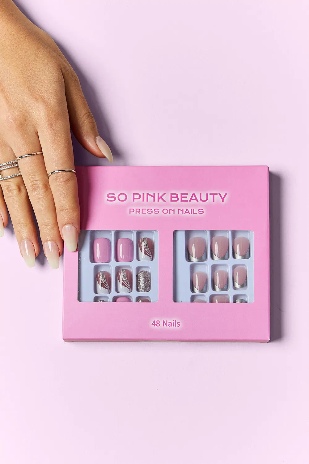 SO PINK BEAUTY Press On Nails 2 Packs - Alwesbo Fashion