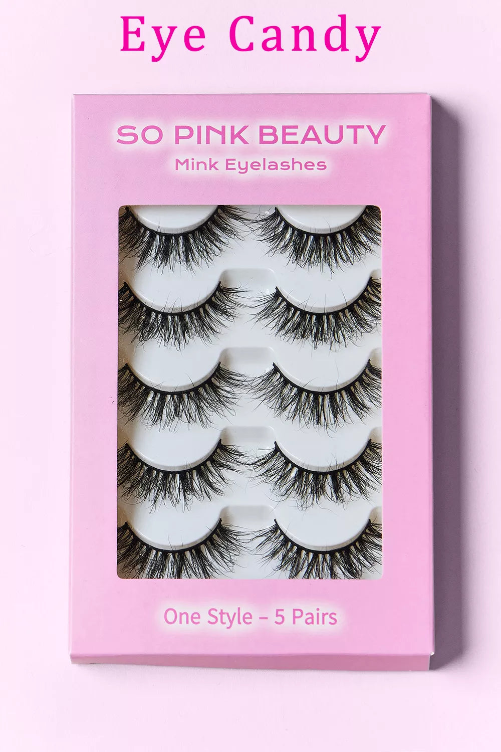 SO PINK BEAUTY Mink Eyelashes 5 Pairs - Alwesbo Fashion