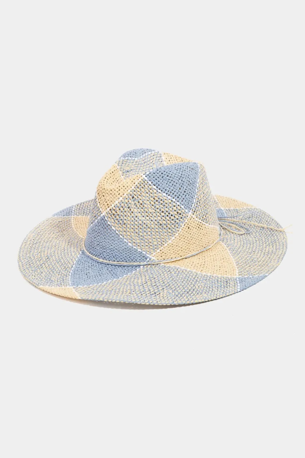 Fame Contrast Straw Braid Hat - Alwesbo Fashion