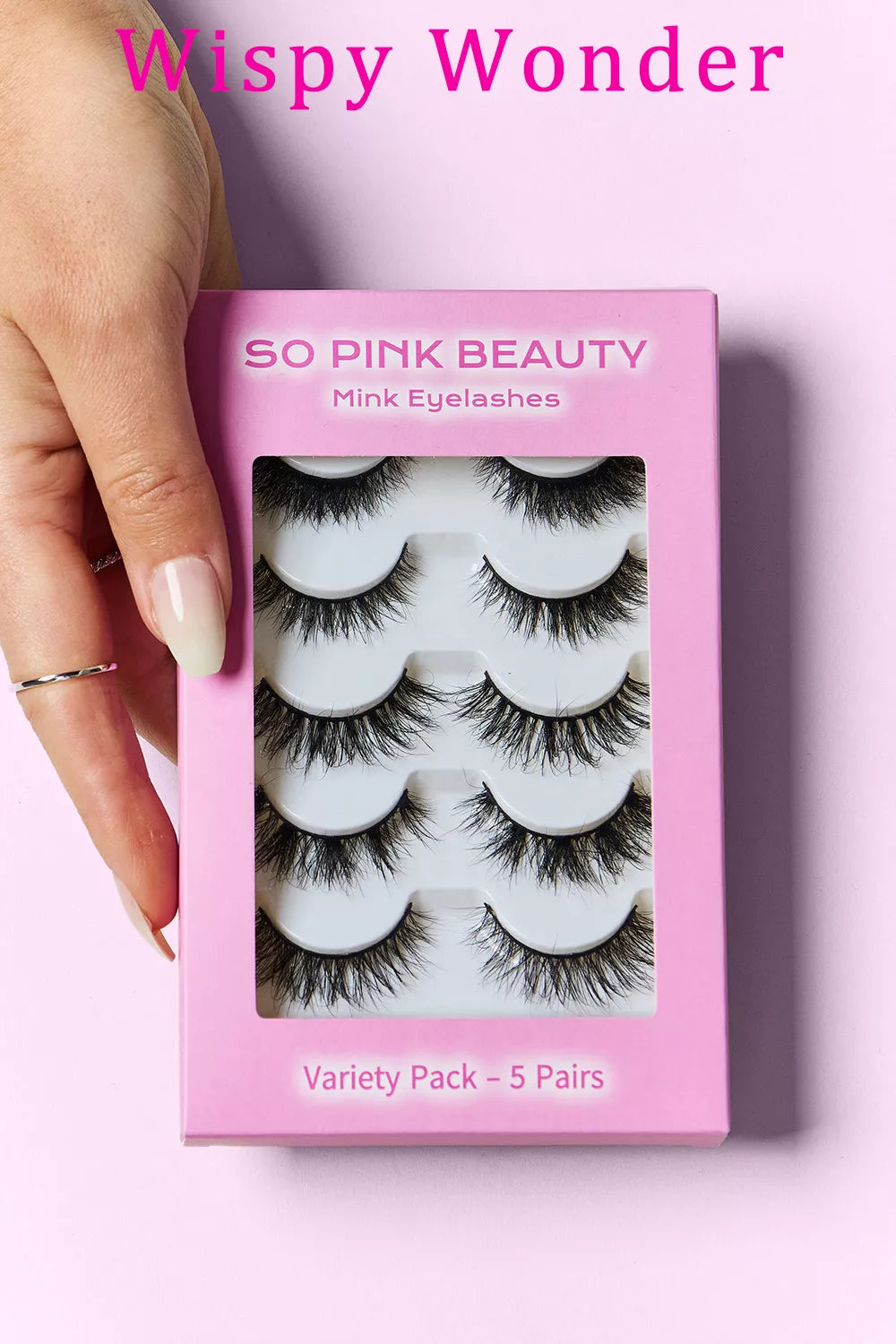SO PINK BEAUTY Mink Eyelashes Variety Pack 5 Pairs - Alwesbo Fashion