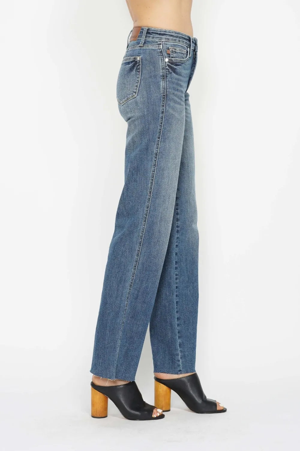 Judy Blue Full Size Tummy Control Straight Jeans - Alwesbo Fashion