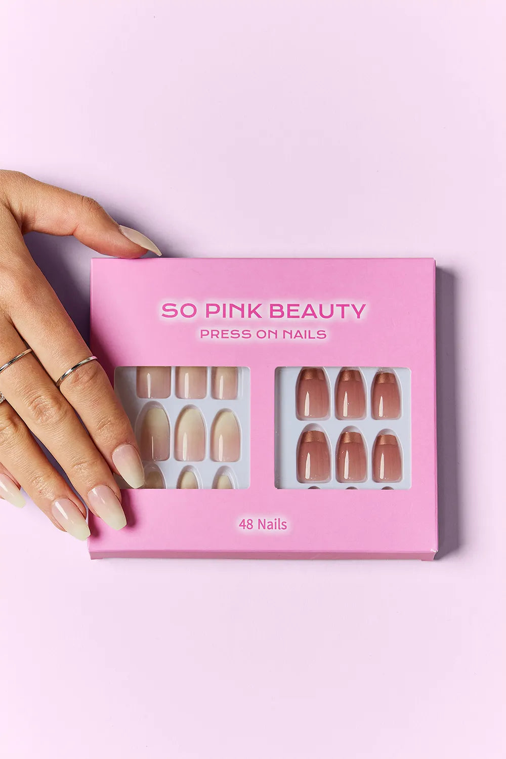 SO PINK BEAUTY Press On Nails 2 Packs - Alwesbo Fashion