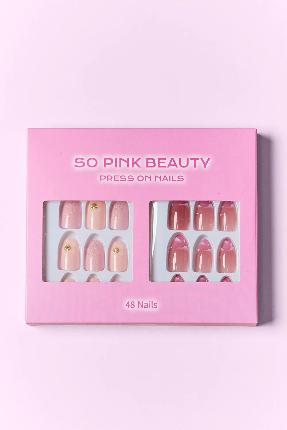 SO PINK BEAUTY Press On Nails 2 Packs - Alwesbo Fashion