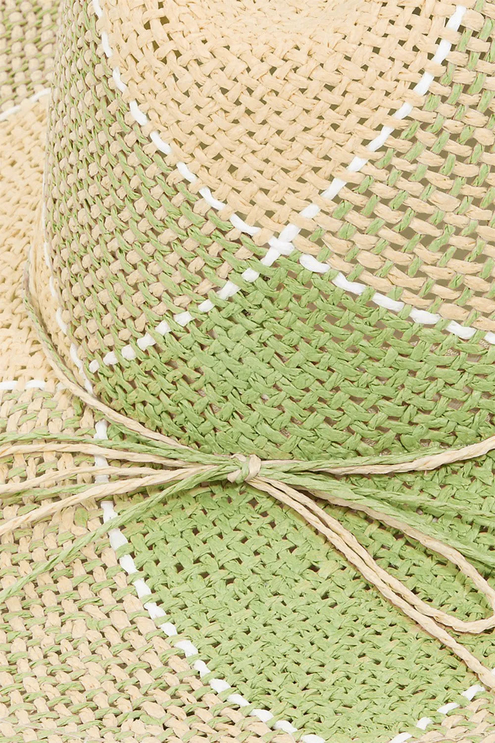 Fame Contrast Straw Braid Hat - Alwesbo Fashion