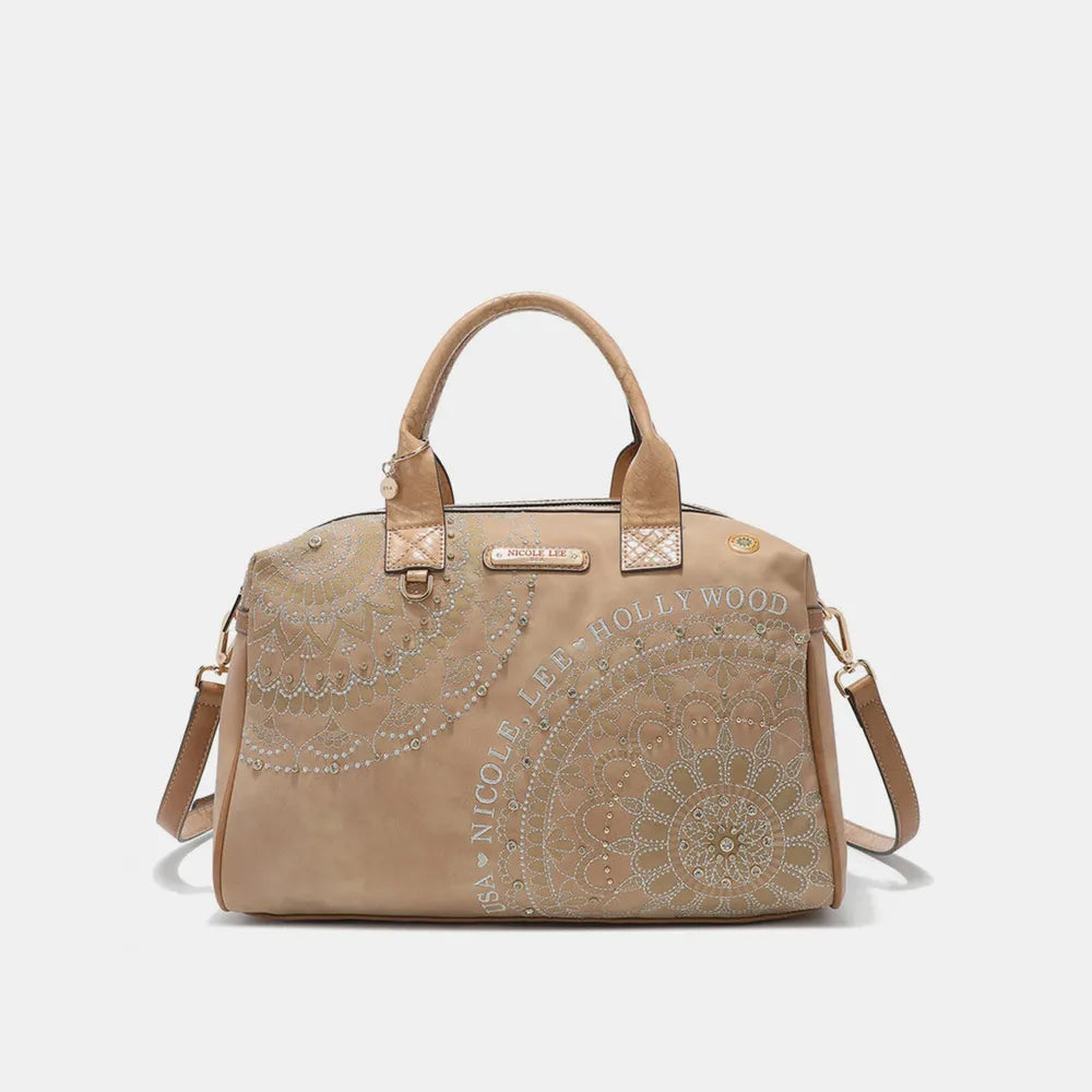 Nicole Lee USA rhinestone Decor Boston Bag - Alwesbo Fashion