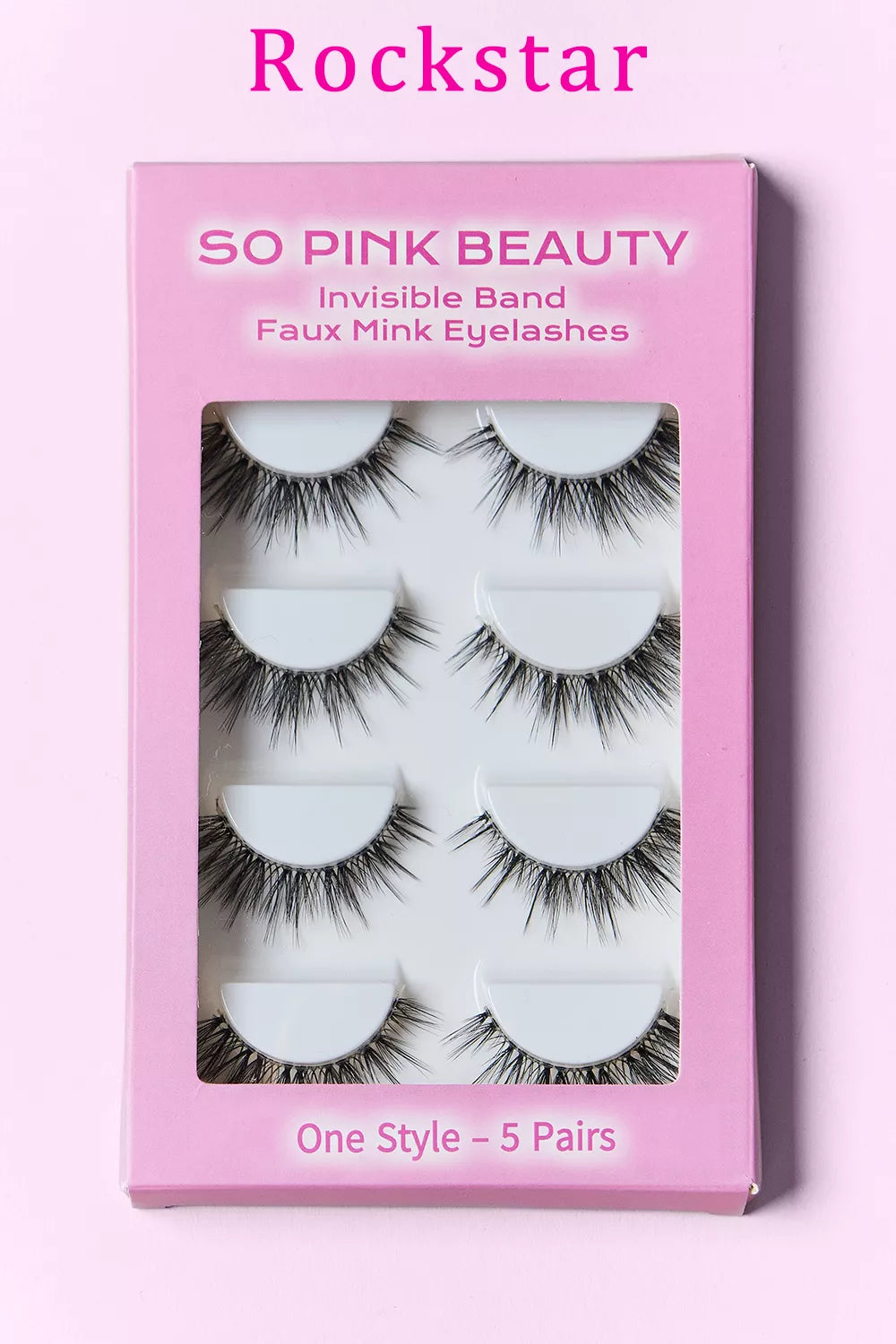 SO PINK BEAUTY Faux Mink Eyelashes 5 Pairs - Alwesbo Fashion