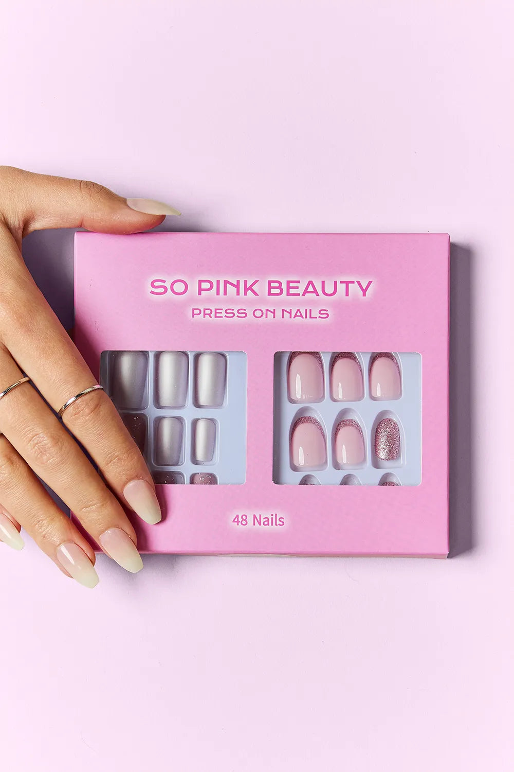 SO PINK BEAUTY Press On Nails 2 Packs - Alwesbo Fashion