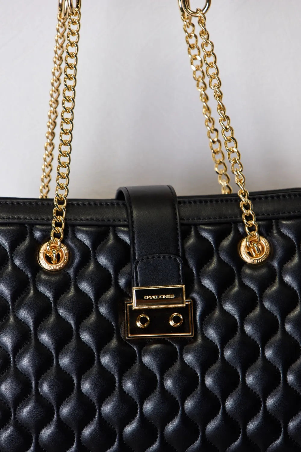 David Jones Quilted PU Leather Handbag - Alwesbo Fashion