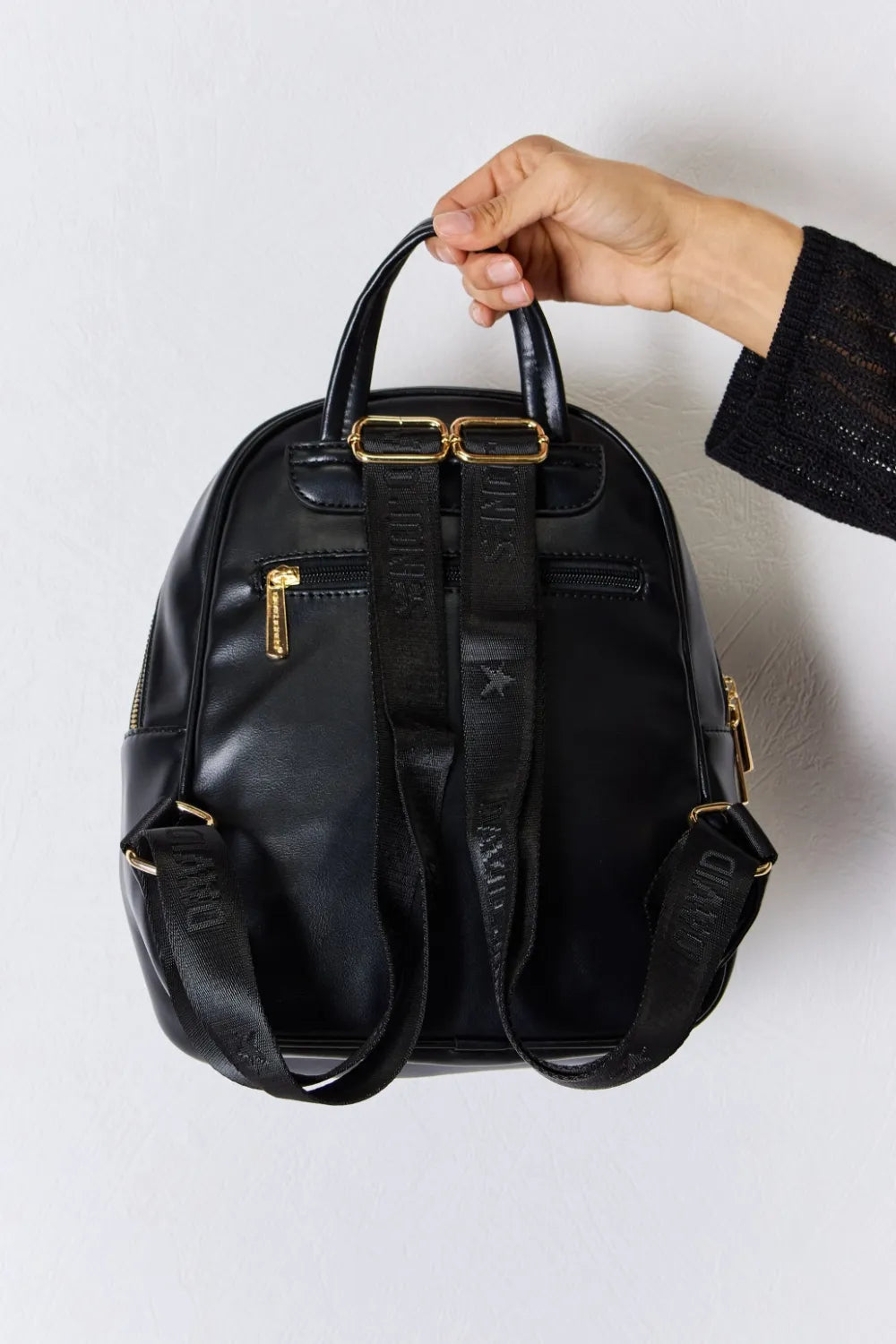David Jones PU Leather Backpack - Alwesbo Fashion