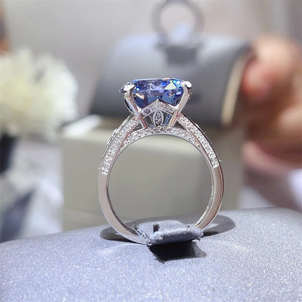 5 Carat Moissanite 925 Sterling Silver Solitaire Ring - Alwesbo Fashion