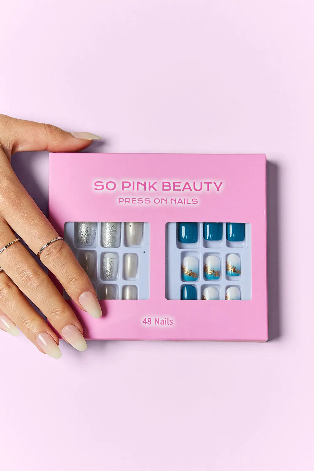 SO PINK BEAUTY Press On Nails 2 Packs - Alwesbo Fashion