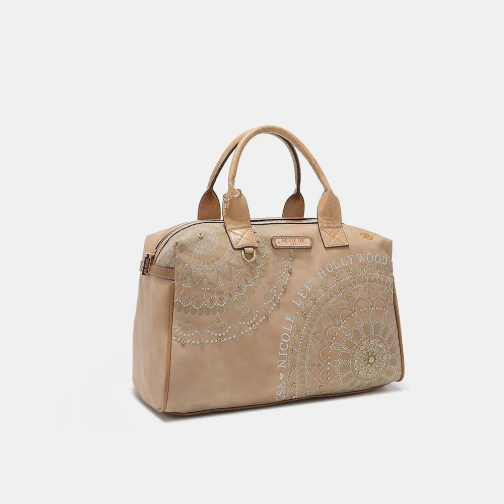 Nicole Lee USA rhinestone Decor Boston Bag - Alwesbo Fashion