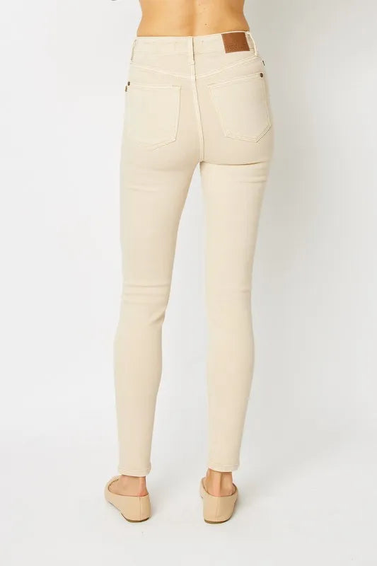 Judy Blue Full Size Garment Dyed Tummy Control Skinny Jeans - Alwesbo Fashion