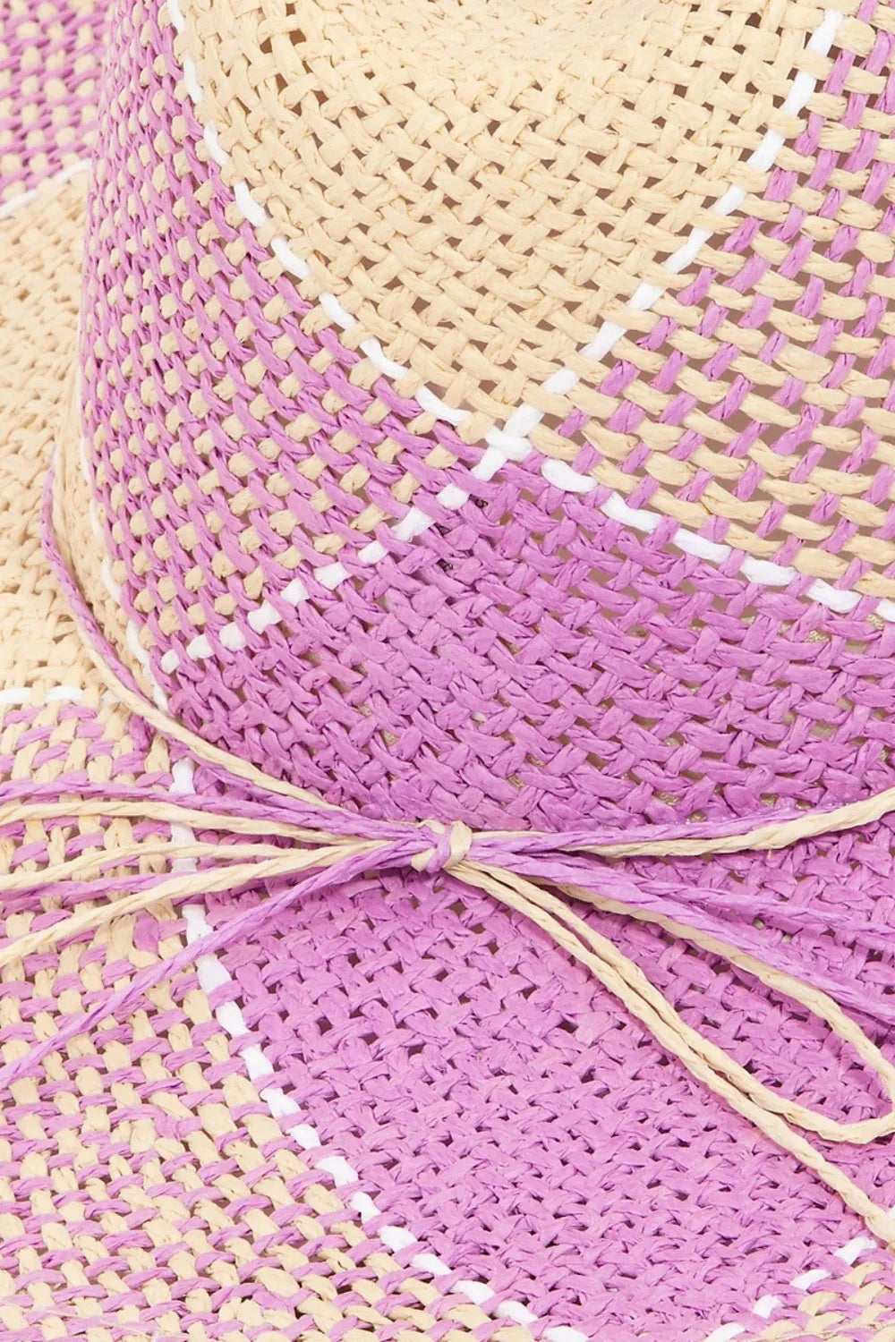 Fame Contrast Straw Braid Hat - Alwesbo Fashion