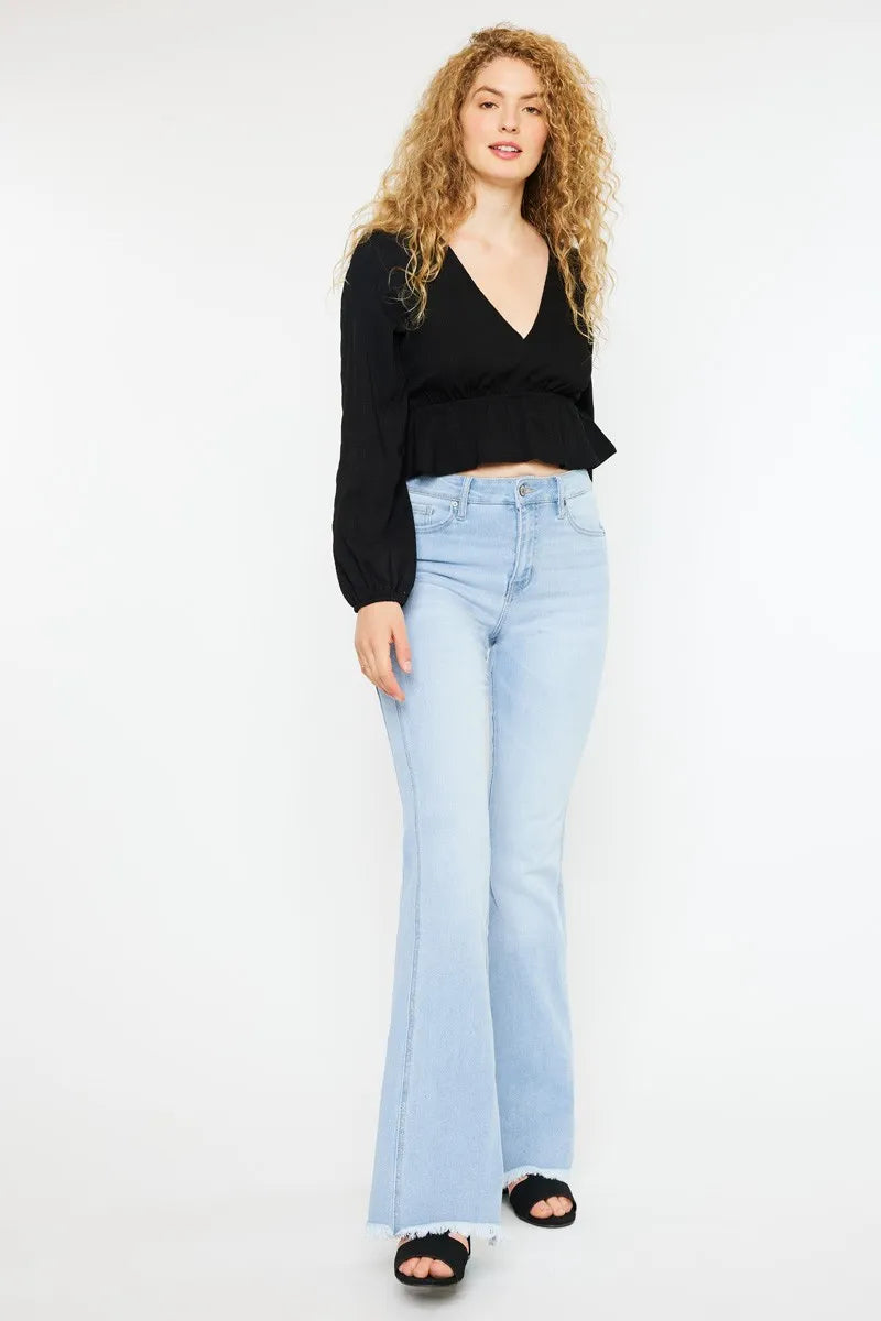 Kancan High Rise Curvy Flare Jeans - Alwesbo Fashion