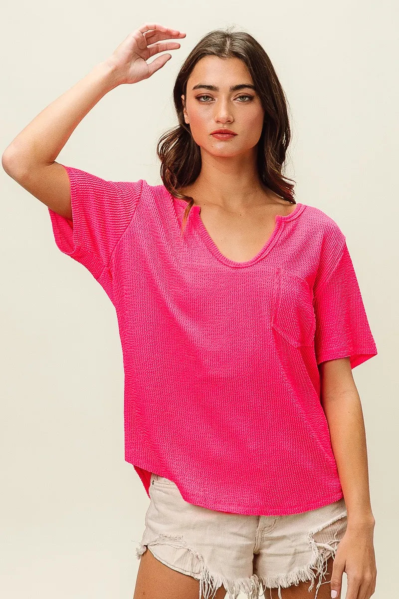 Bow Print Woven Top with Ruffled Sleeves and V Neck - Alwesbo Fashion