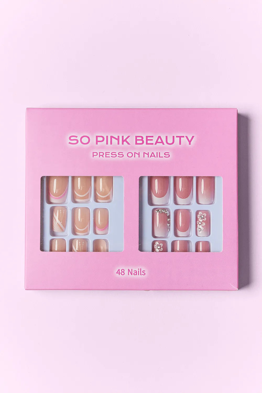 SO PINK BEAUTY Press On Nails 2 Packs - Alwesbo Fashion