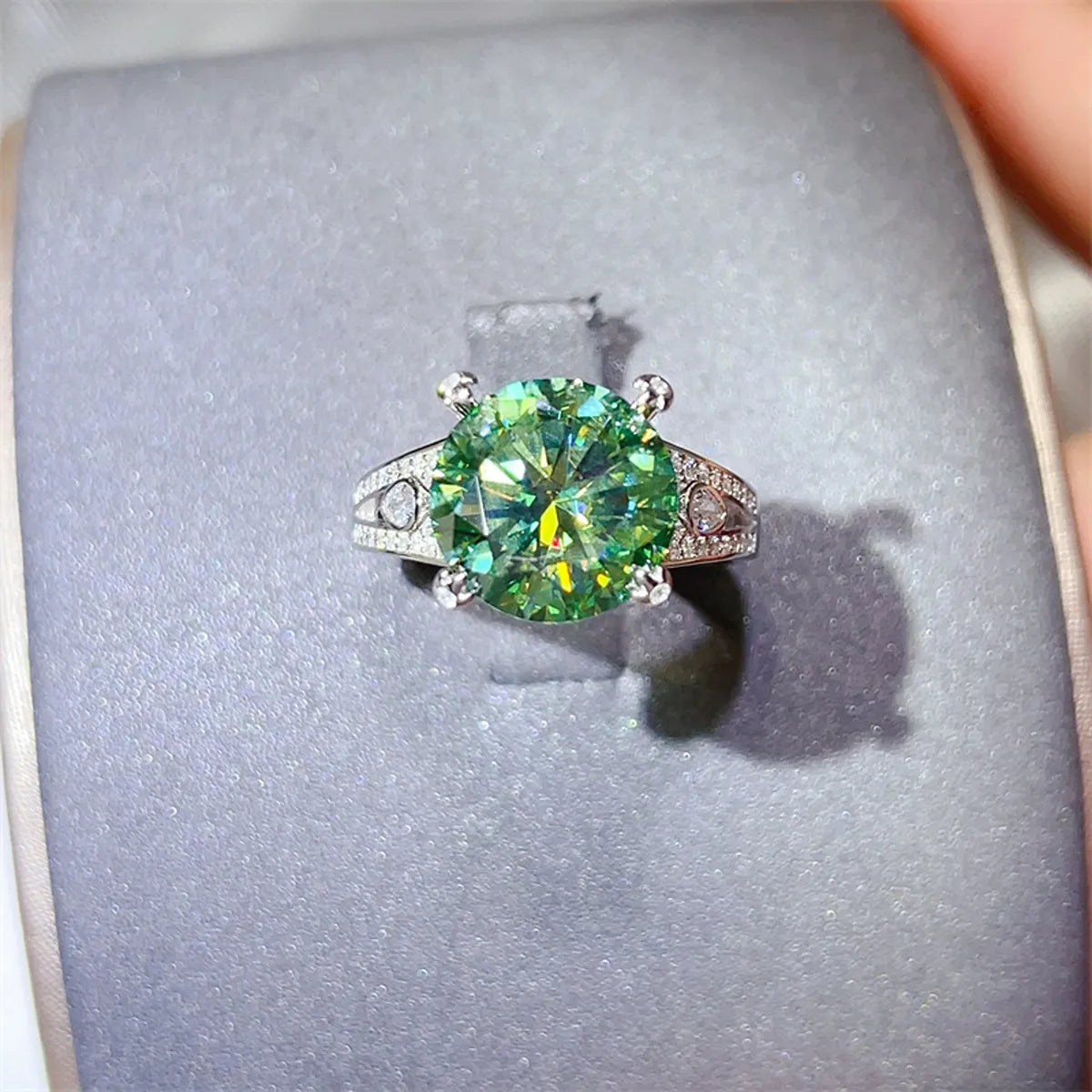 5 Carat Moissanite 925 Sterling Silver Statement Ring - Alwesbo Fashion