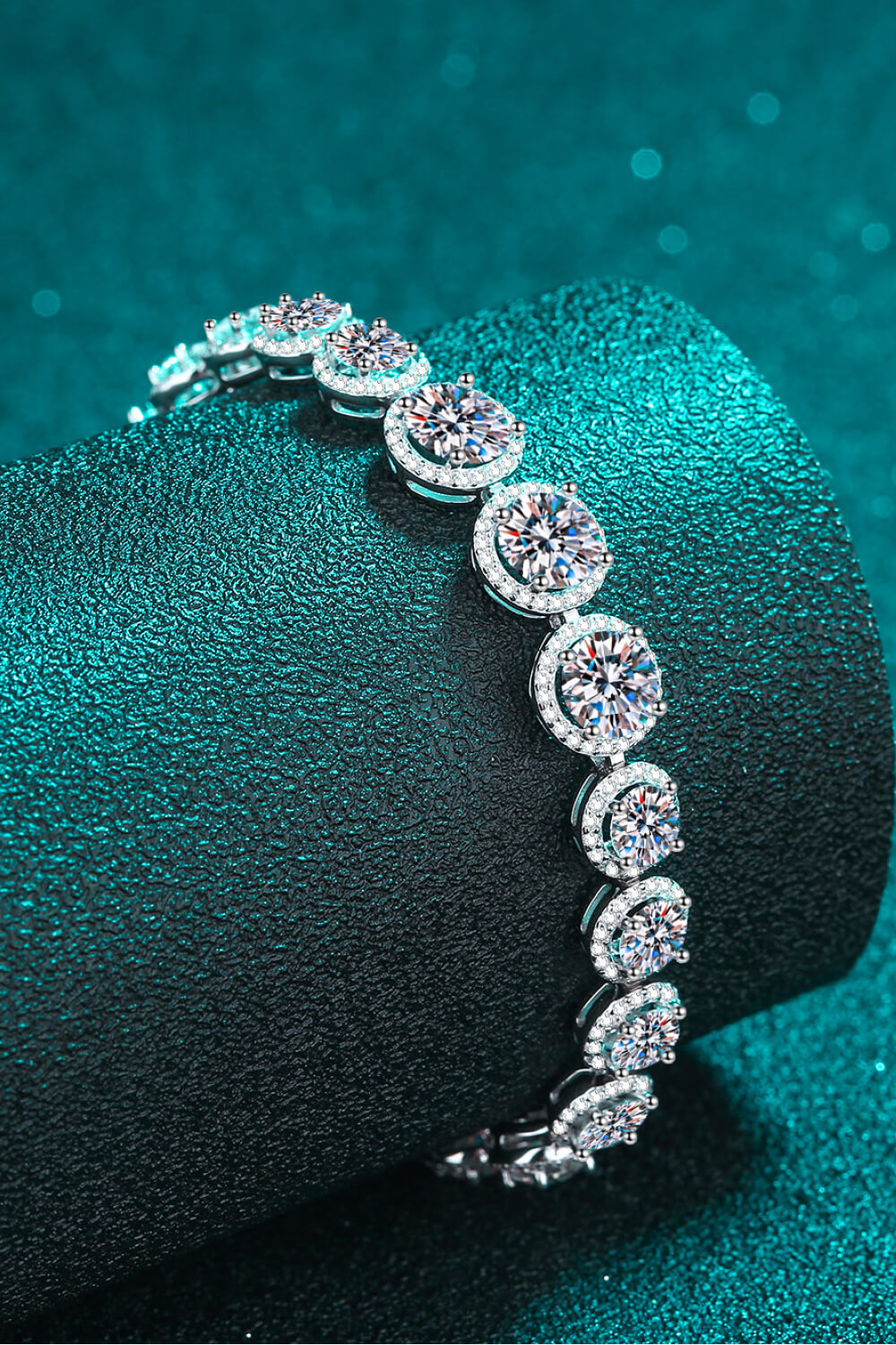 10.4 Carat Moissanite 925 Sterling Silver High-End Bracelet - Alwesbo Fashion