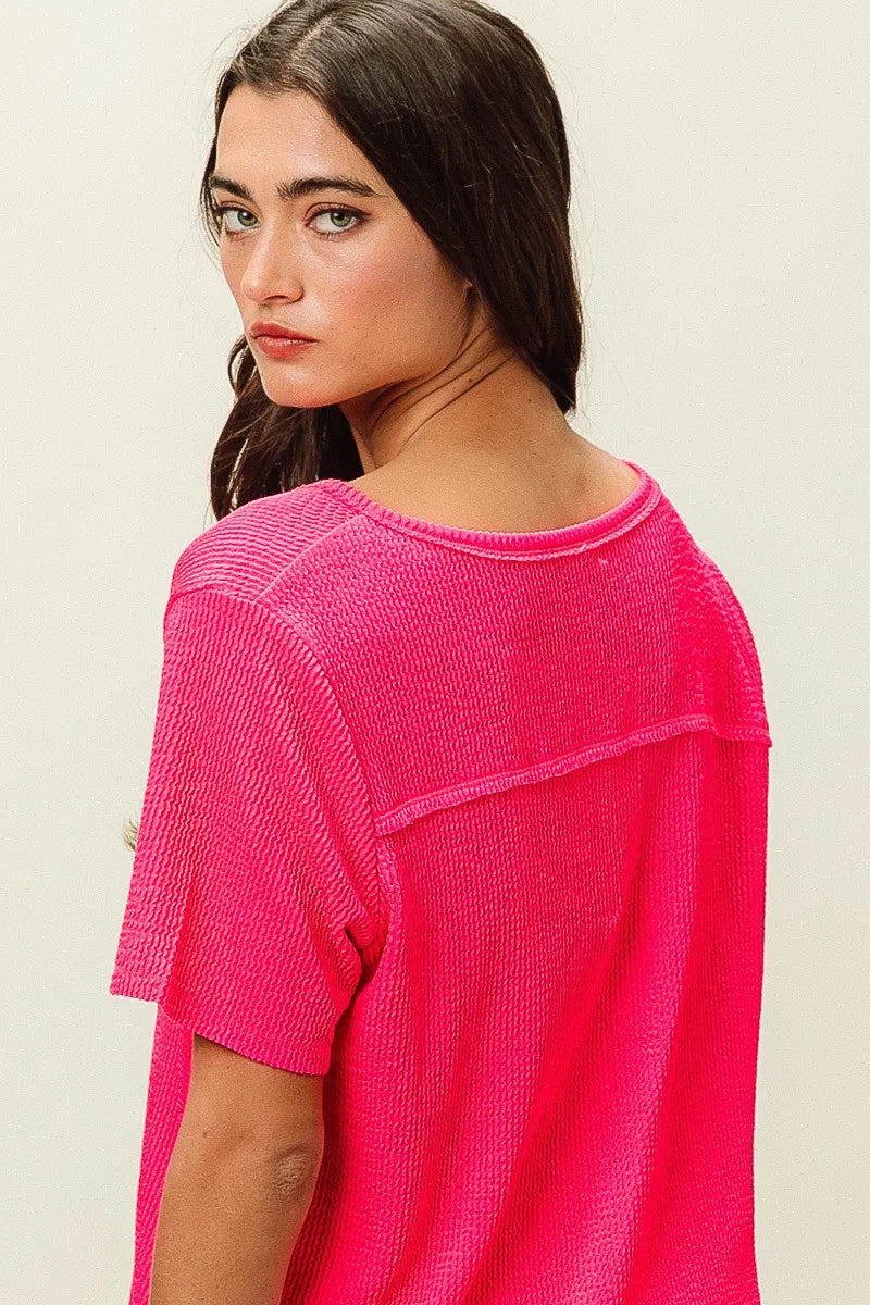 Bow Print Woven Top with Ruffled Sleeves and V Neck - Alwesbo Fashion